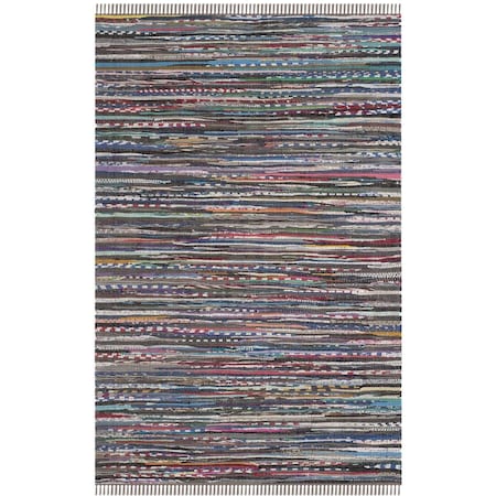 Safavieh 10 x 14 ft. Rag Hand Woven Large Rectangular Area Rug, Rust and Multicolor RAR121E-10